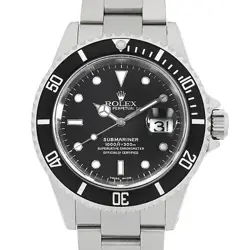 ROLEX SUBMARINER DATE 16610 BLACK Y NUMBER SECOND HAND MENS