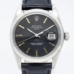 ROLEX 1500 OYSTER PERPETUAL DATE BLACK DIAL 34MM AUTOMATIC WATCH