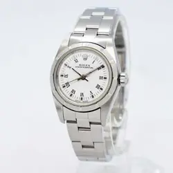 Rolex 76030 White Roman Oyster Perpetual 24mm Women's Watch