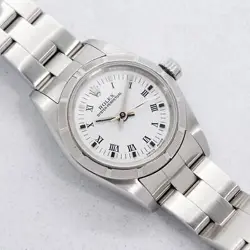 Rolex 76030 White Roman Oyster Perpetual 24mm Women's Watch