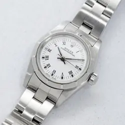 Rolex 76030 White Roman Oyster Perpetual 24mm Women's Watch
