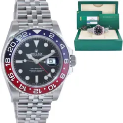 2018 PAPERS ROLEX GMT MASTER II PEPSI RED BLUE JUBILEE CERAMIC 126710 BLRO WATCH