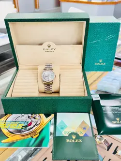 Rolex President Day Date 36mm 118239 Silver Roman Dial 18k White Gold Watch 2001