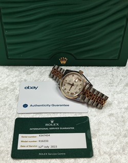 VERY BEAUTIFUL ROLEX 16233 WITH RARE IVORY PYRAMID DIAL, FULLY SERVISED !!!