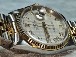 VERY BEAUTIFUL ROLEX 16233 WITH RARE IVORY PYRAMID DIAL, FULLY SERVISED !!!