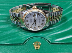 VERY BEAUTIFUL ROLEX 16233 WITH RARE IVORY PYRAMID DIAL, FULLY SERVISED !!!