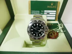 Rolex SS GMT Master II ceramic 116710 116710LN Oyster band with box/card
