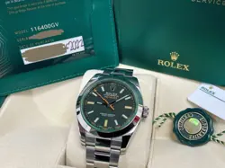 ROLEX MILGAUSS 116400GV BLACK DIAL COMPLETE SET 2022 VERY WELL CARED FOR 40MM