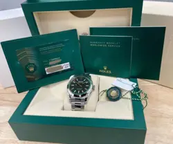 ROLEX MILGAUSS 116400GV BLACK DIAL COMPLETE SET 2022 VERY WELL CARED FOR 40MM