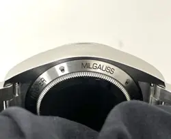 ROLEX MILGAUSS 116400GV BLACK DIAL COMPLETE SET 2022 VERY WELL CARED FOR 40MM