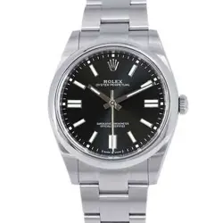 ROLEX OYSTER PERPETUAL 41MM STAINLESS STEEL BLACK DIAL 124300