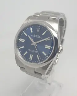 ROLEX OYSTER PERPETUAL 41 124300 BLUE DIAL STEEL  WATCH B&PS 2021