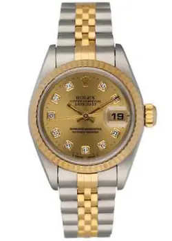 ROLEX 69173 DATEJUST DIAMOND DIAL LADIES WATCH BOX PAPERS