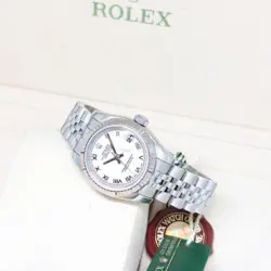 ROLEX 26MM WHITE ROMAN DATEJUST REF: 179174 (D SERIES)