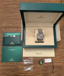 MINT - 2023 ROLEX DATEJUST 41MM, RHODIUM, JUBILEE, 126334-0014,