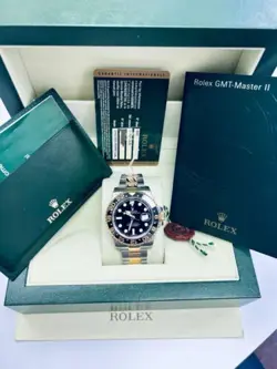 2012 MINT ROLEX GMT-MASTER 2 CERAMIC 116713LN STEEL & YELLOW GOLD WATCH B   P