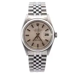ROLEX DATEJUST 36MM SILVER DIAL WATCH 1601