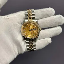 ROLEX DATEJUST 36MM CHAMPAGNE DIAL WATCH 116233 YG