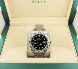 2018 ROLEX EXPLORER II 216570 BLACK DIAL SS OYSTER NO PAPERS 42MM