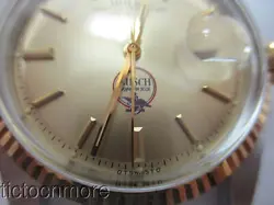 VINTAGE ROLEX OYSTER DATEJUST WATCH MENS 1601 BUSCH BEER AWARD FLUTED BEZEL &BOX