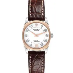 ROLEX CELLINI DANAOS 18K WHITE ROSE GOLD WHITE DIAL LADIES WATCH 6229