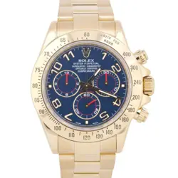 MINT PAPERS ROLEX DAYTONA COSMOGRAPH BLUE RACING 18K YELLOW GOLD 40MM 116528 BOX