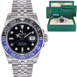 2022 NEW PAPERS ROLEX GMT MASTER BATMAN BLUE JUBILEE CERAMIC 126710 WATCH BOX