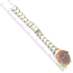 ROLEX GMT MASTER II ROOT BEER STEEL YELLOW GOLD MENS WATCH 16713