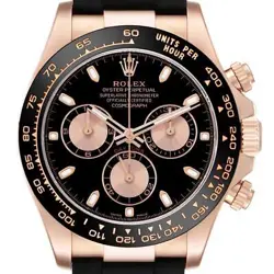 ROLEX DAYTONA OYSTERFLEX ROSE GOLD BLACK DIAL MENS WATCH 116515 BOX CARD