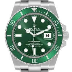 ROLEX SUBMARINER HULK GREEN DIAL STEEL MENS WATCH 116610LV CARD