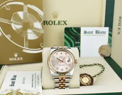 ROLEX - 36mm 18kt Rose Gold & SS Datejust Rose Diamond Dial 116231 - SANT BLANC