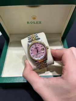 ROLEX - 36mm 18kt Rose Gold & SS Datejust Rose Diamond Dial 116231 - SANT BLANC
