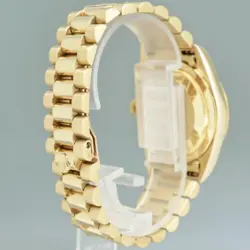 MINT Rolex President Champagne Diamond Double Quick Gold Watch 18238 Box