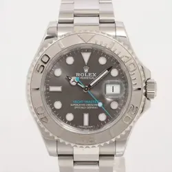 ROLEX YACHT‑MASTER 116622 SS×PT AT DARK-RHODIUM-FACE 2 EXTRA LINKS