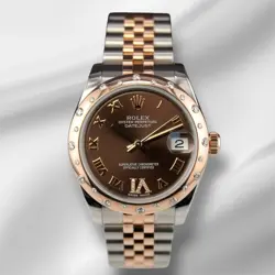 ROLEX DATEJUST 31MM MIDSIZE STEEL ROSE GOLD DIAMOND LADIES WATCH 178341
