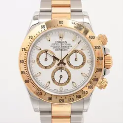ROLEX DAYTONA 116523 SS×YG AT WHITE DIAL 2 EXTRA LINKS
