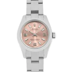 ROLEX OYSTER PERPETUAL 176200 PINK 369 WHITE BAR RANDOM NUMBER SECOND HAND WOMEN