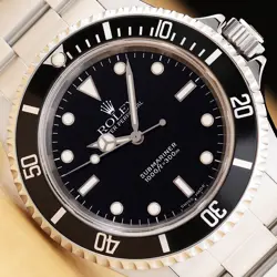 2001 ROLEX SUBMARINER 14060M NO DATE STAINLESS STEEL BLACK 40MM OYSTER WATCH
