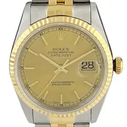 ROLEX DATEJUST 16233 YG AUTOMATIC MEN'S #BS125