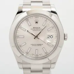 ROLEX DATEJUST 116300 SS AT SILVER-FACE 2 EXTRA LINKS
