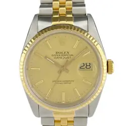 ROLEX DATEJUST 16233 YG AUTOMATIC MEN'S #BS142