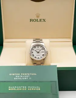 Rolex Datejust 36 / White Dial / 2002 / 16200