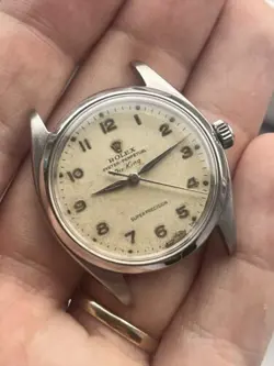 VINTAGE ROLEX AIR-KING PRECISION 34MM 5500 RARE ARABIC DIAL