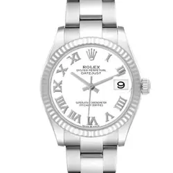 ROLEX DATEJUST MIDSIZE STEEL WHITE GOLD LADIES WATCH 278274 BOX CARD