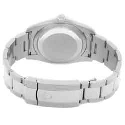 ROLEX DATEJUST STEEL WHITE GOLD BLACK DIAL MENS WATCH 116234