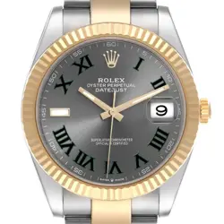 ROLEX DATEJUST 41 STEEL YELLOW GOLD WIMBLEDON DIAL MENS WATCH 126333 BOX CARD