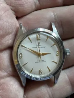 Vintage Tudor Oyster Elegante Rolex case 7960 mens watch 34mm 1957