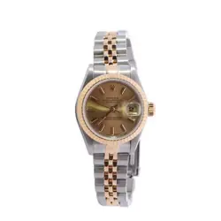 ROLEX DATEJUST 26MM CHAMPAGNE DIAL WATCH 69173 YG