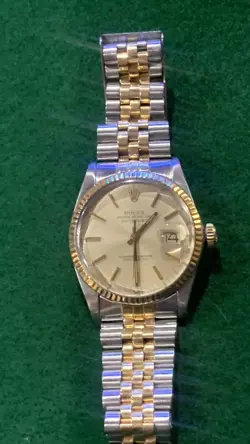 ROLEX DATEJUST CHAMPAGNE MEN'S WATCH - 16013 36MM