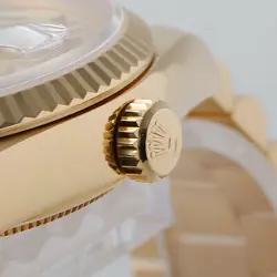 ROLEX Day date 18038 Champagne Gold bar 91 Number second hand mens